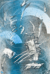 'Untitled', acrylic and acrylic spray on Fabriano Unica paper, 50x35cm, 2026