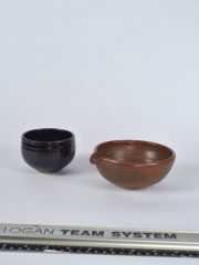 small bowl black and workshop bowl