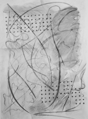'Untitled', Charcoal ink chalk varnish on Fabriano Unica paper, 100x70cm , 2026