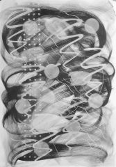 'Untitled', Charcoal ink chalk varnish on Fabriano Unica paper, 100x70cm, 2026