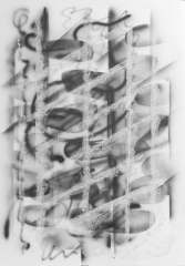 'Untitled', Charcoal ink chalk varnish on Fabriano Unica paper, 100x70cm, 2026