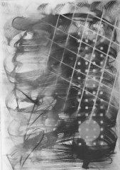 'Untitled', Charcoal ink chalk varnish on Fabriano Unica paper, 70x50cm, 2026