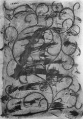 'Untitled', Charcoal ink chalk varnish on Fabriano Unica paper, 70x50cm, 2026