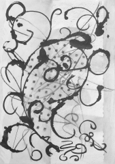 'Untitled', Charcoal ink chalk varnish on Fabriano Unica paper, 70x50cm, 2026