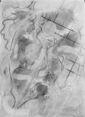 'Untitled', Charcoal ink chalk varnish on Fabriano Unica paper, 76x57cm , 2026