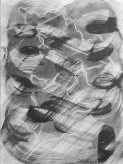 'Untitled', Charcoal ink chalk varnish on Fabriano Unica paper, 76x57cm , 2026