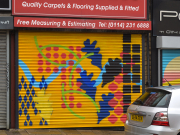 Street shop shutters, Hillsborough Together, 2022