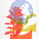 Summer garden, screen print on Bockingford paper, 38x50 cm, V Edition 6.