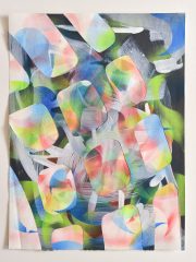 Acrylic,  cut Bockingford paper, 38 x 51 cm, 2021