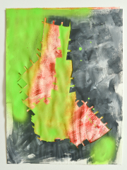 Acrylic,  cut Bockingford paper, 38 x 51 cm, 2021
